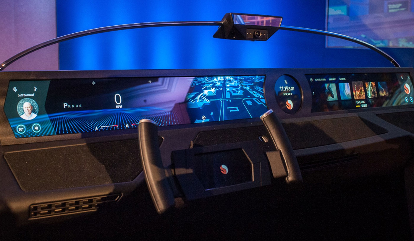 Qualcomm骁龙汽车座舱平台——支撑多屏显示的SoC方案（图片来源：Qualcomm / IoT Automotive News）