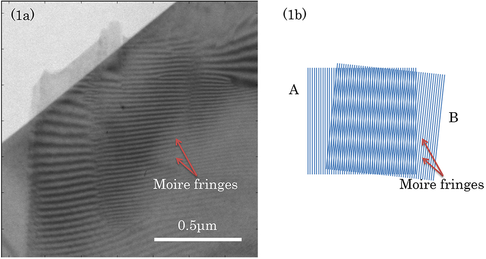 摩尔纹条纹微观结构——电子显微镜下观察到的典型摩尔条纹图案（图片来源：JEOL）